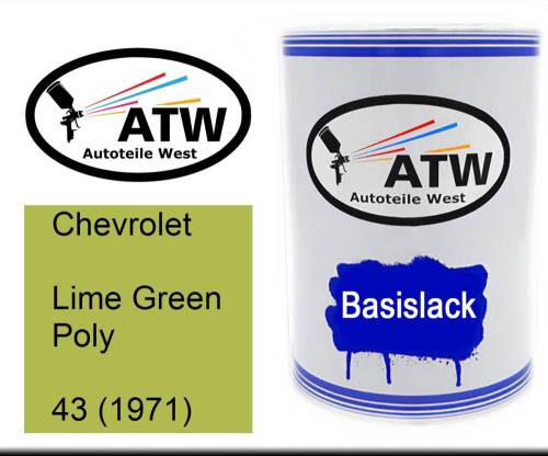 Chevrolet, Lime Green Poly, 43 (1971): 500ml Lackdose, von ATW Autoteile West.